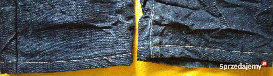 spodnie jeans pomarszczone ciemny granat 30x30 mazowieckie Warszawa