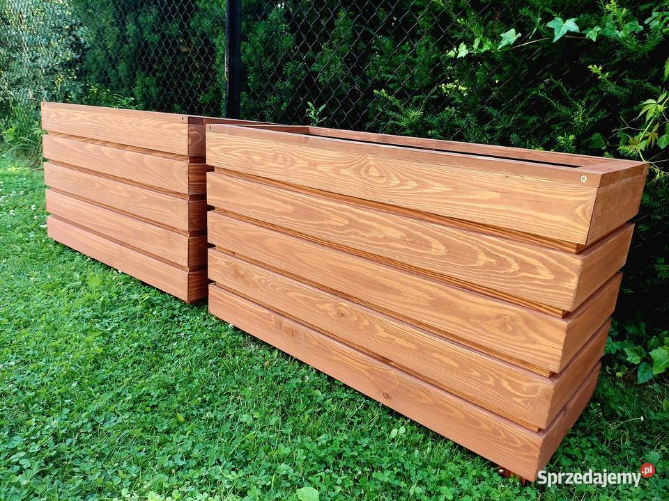 Donica ogrodowa drewniana duża skrzynia Donice