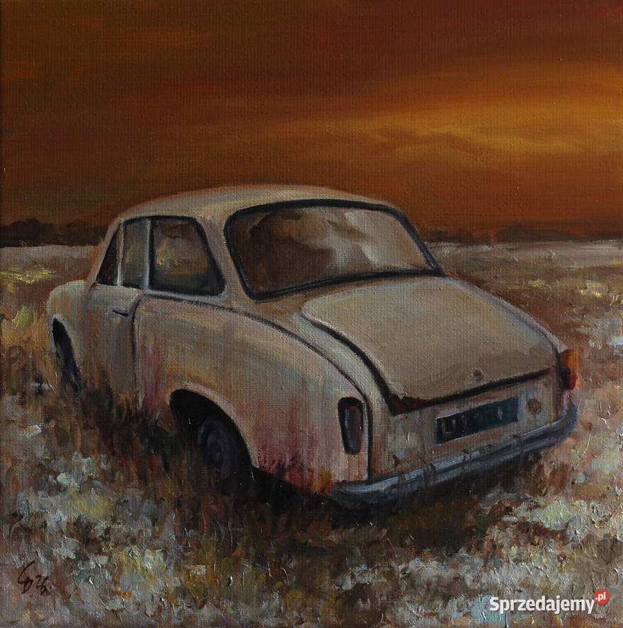 Obraz olejny z cyklu Wrosty Syrena 105 30x30 podkarpackie Strzyżów