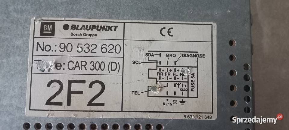 RADIO FABRYCZNE BLAUPUNKT CAR 300 Blaupunkt