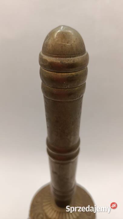 Duży dzwonek z pięknymi reliefami żółty kolor Zamość