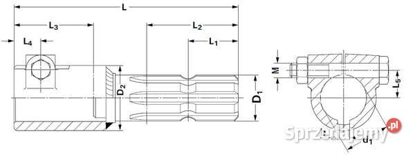 Redukcja wału WOM ze śrubą wewn 40 mm zew 138 Z6 małopolskie sprzedam