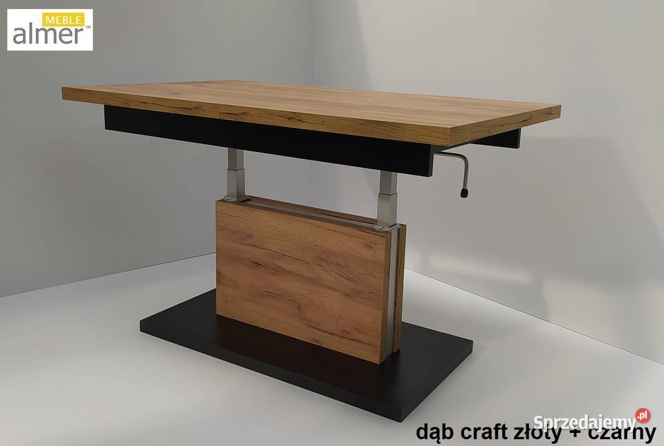 Ławostół L58 Dąb Craft Złoty Czarny Rozkładany pomorskie Tczew