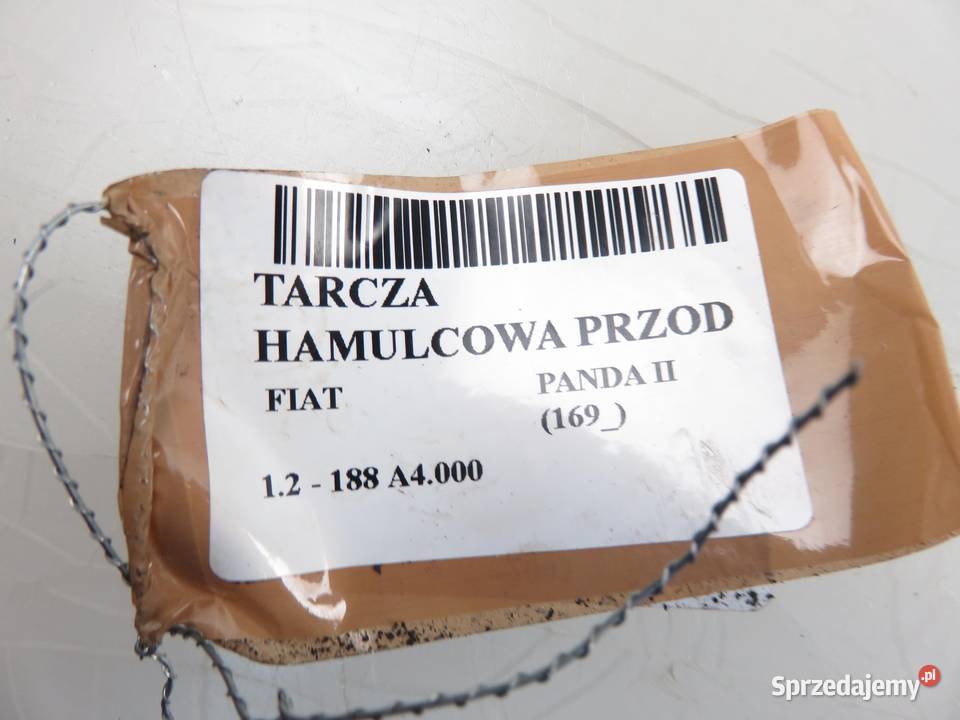 TARCZA HAMULCOWA PRZÓD FIAT PANDA II 12 B