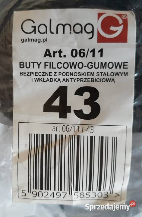 Buty gumowofilcowe bezpieczne z podnoskiem mazowieckie Warszawa