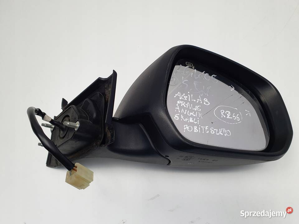 LUSTERKO PRAWE Opel Agila B 0814r PASAŻERA 5 Pin osobowe Chełm