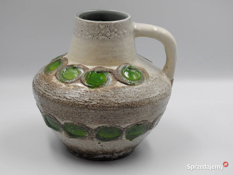 Kolekcjonerski wazon niemiecki lava sygnowany Inowrocław