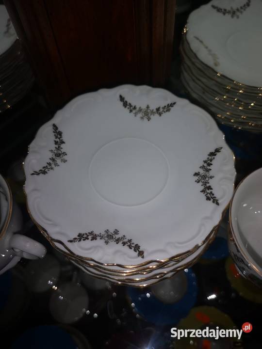 Filiżanka Import scena dworska Biała porcelana Gdańsk