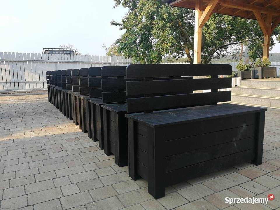 SKRZYNIA ŁAWA DREWNIANA SCHOWEK Meble ogrodowe Lelów sprzedam