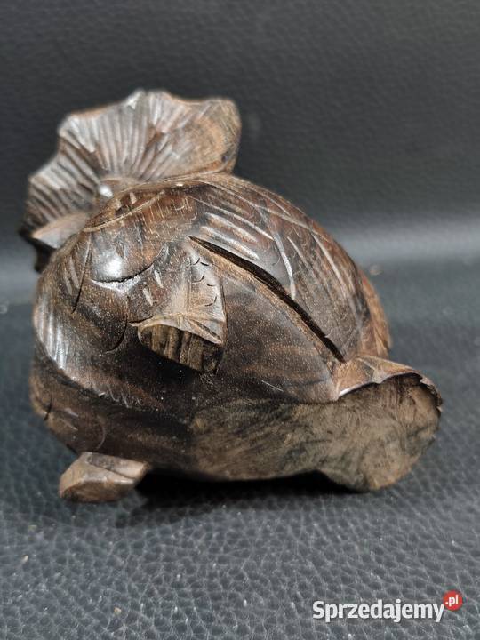 Drewniana Figurka Sowy Vintage