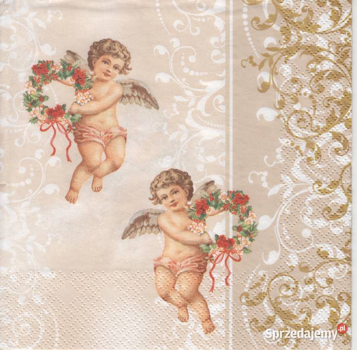Dekupaż serwetki Aniołki Anioły Boże Narodzenie Skarżysko-Kamienna