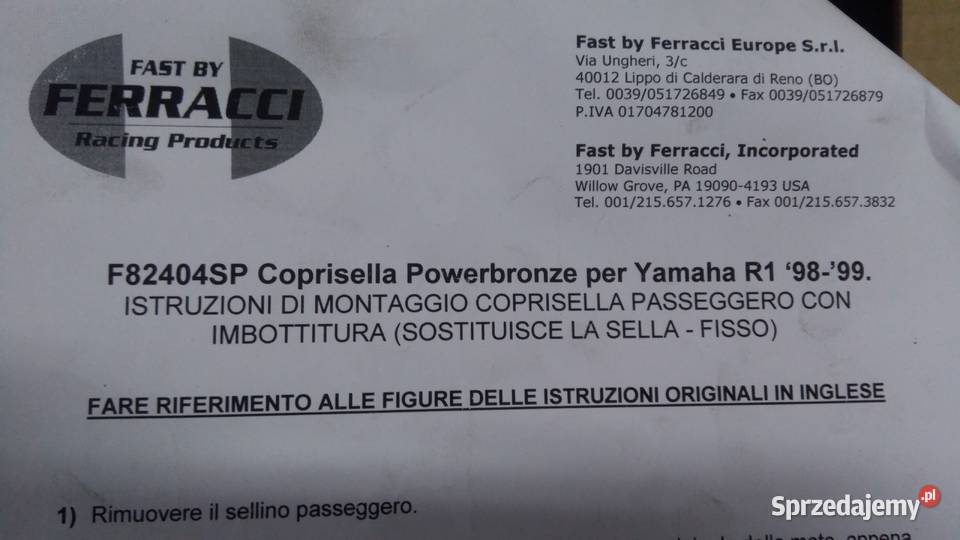 OSŁONA KANAPY SIEDZENIE ZADUPEK YAMAHA YZF1000R1 Siedzenia Bielsk Podlaski