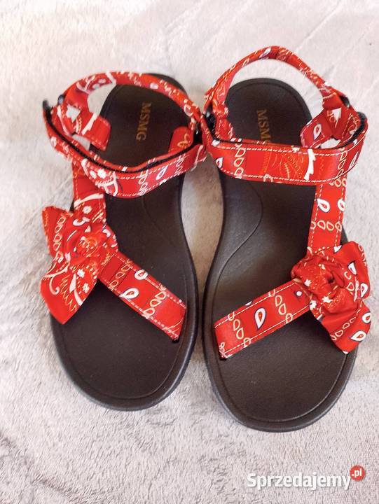 Sandały MSMG w rozmiarze 37 tkanina Tuchola
