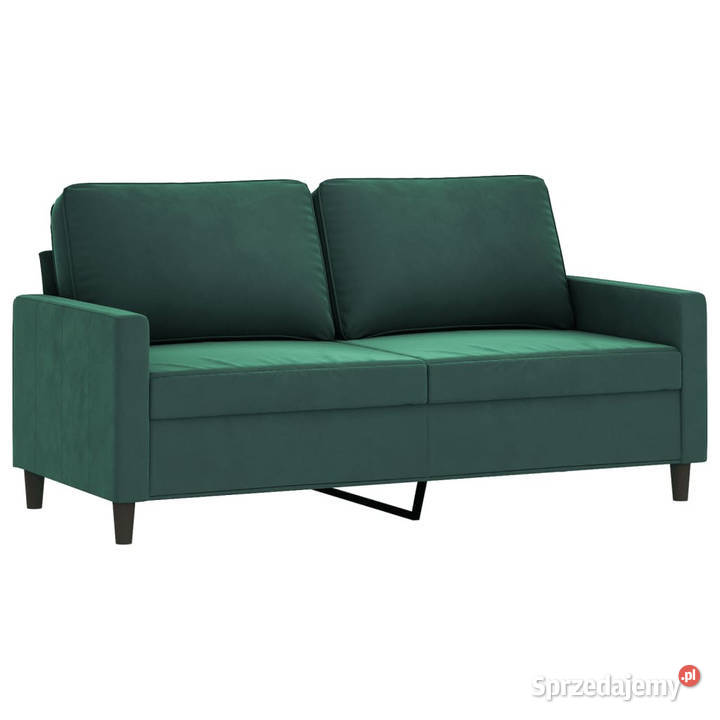 Sofa 2osobowa ciemnozielona 140 tapicerowana Sofy i kanapy
