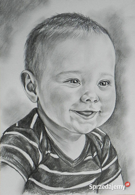 Portret ręcznie rysowany ołówkiem ze zdjęcia Wrocław