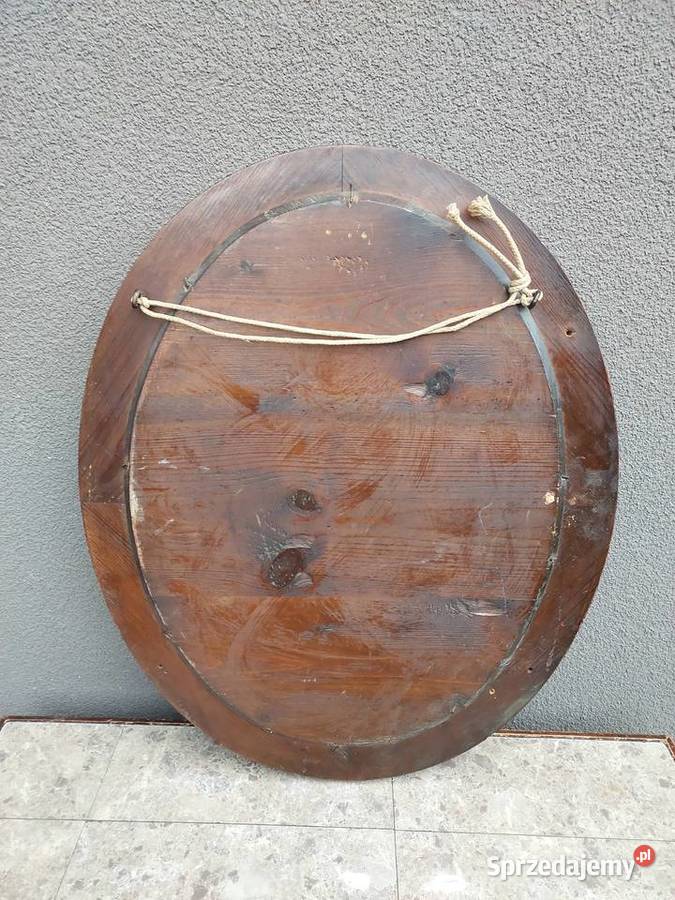 Stare lustro owal biedermeier antyk F010 Tczew