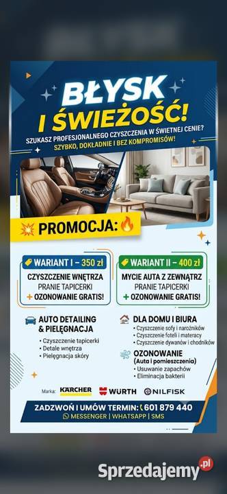 Auto Dom Profesjonalne pranie tapicerki i Busko-Zdrój