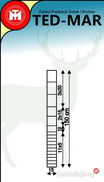 Siatka leśna 50mb różne wysokości