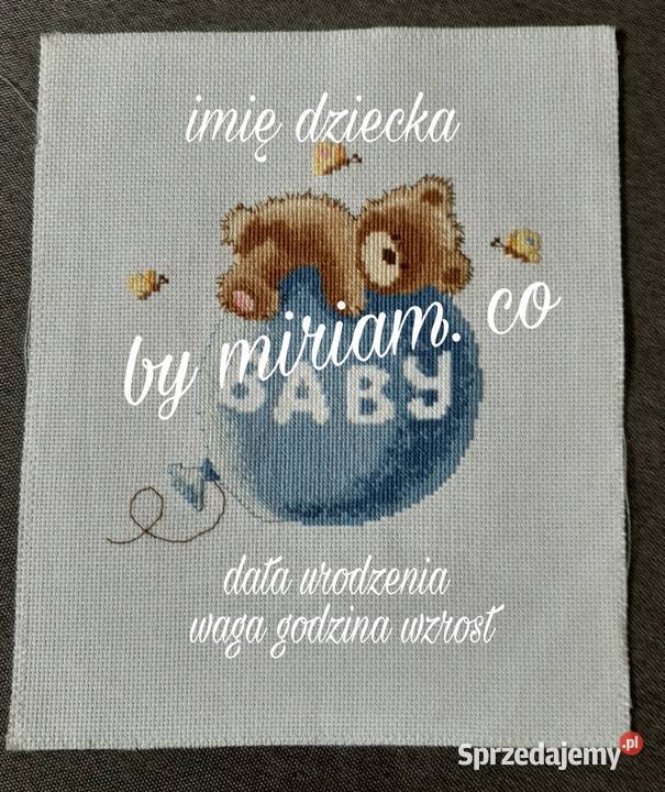 Metryczka haft krzyżykowy obrazek Czerwionka-Leszczyny