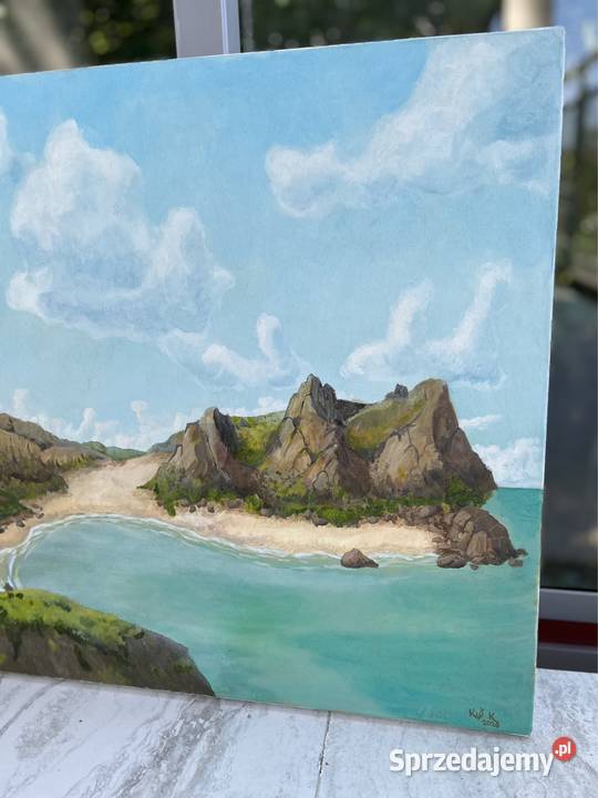 Obraz olejny pejzaż 90x60 sprzedam