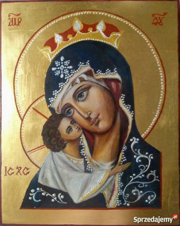 Ikona na desce lipowej Anioł Złotowłosy 15 x 20 Szczecin