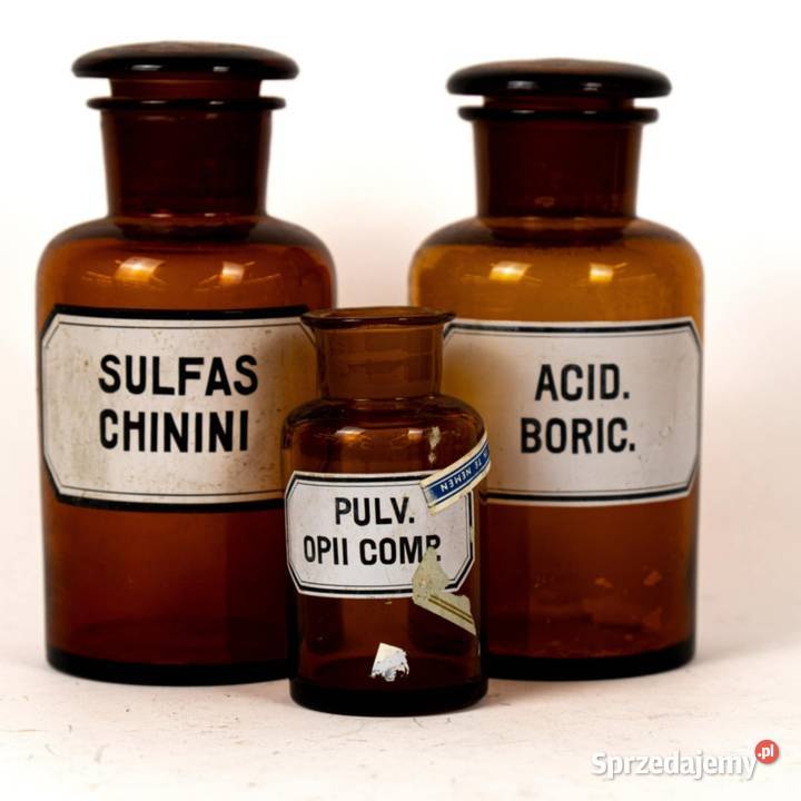 Kolekcja butelek aptecznych