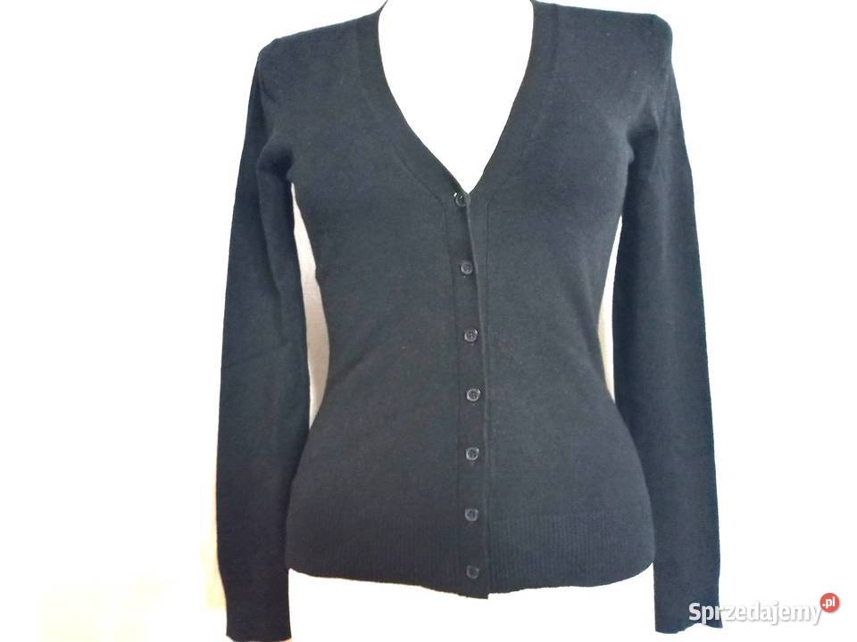 Sweterek czarny Rozpinany damski Kardigan r 3638 Rozmiar 38(M) Białystok