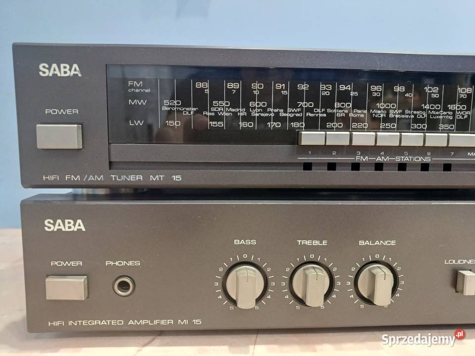 SABA Amplifier MI15 and SABA Tuner HiFi FMAM Łapy