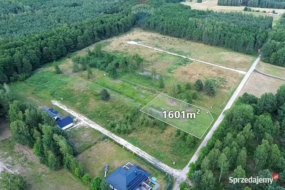 Działka 1601m2 Tomaszew WZ skrzynka energetyczna