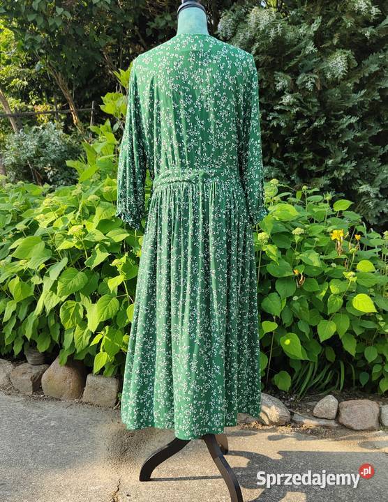 Nowa sukienka Reserved 44 XXL zielona w kwiaty Reserved Szczecin