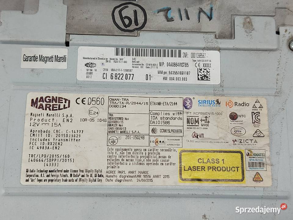 BMW F10 LIFT radio CD nawigacja 6822077 świętokrzyskie