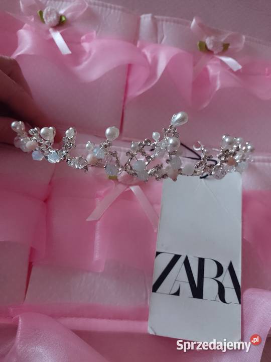 ZARAOzdobiona perłami opaska ślubna diadem Kraków sprzedam