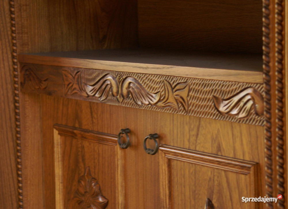 Segment dębowy meblościanka dębowa regał dębowy Warszawa