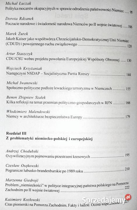 Niemcy w integrującej się Europie XX wieku M