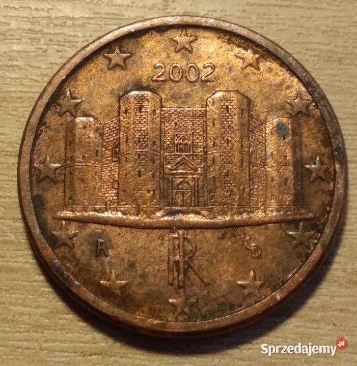 Moneta 1 euro cent WŁOCHY 2002 moneta obiegowa Myszków sprzedam