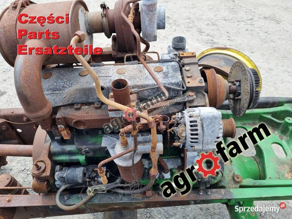 John Deere 5100M części silnik skrzynia biegów Byków
