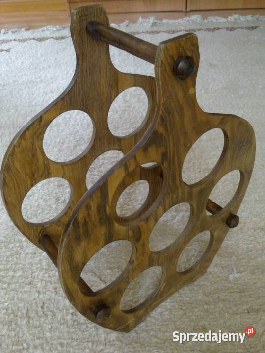 Stojak Drewniany na Wino Butelki