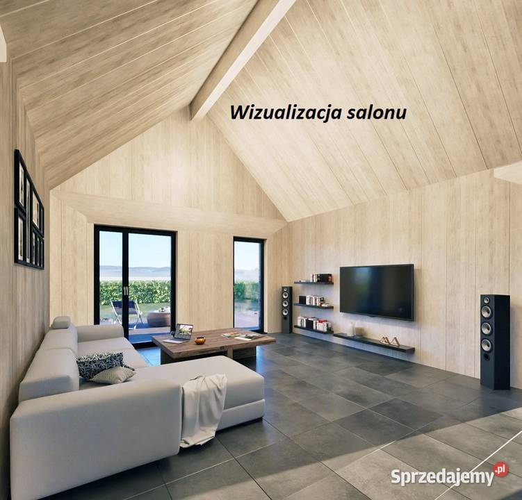 NOWY Dom drewniany parterowy 935m Działka 966m mieszkalny Siesławice sprzedam