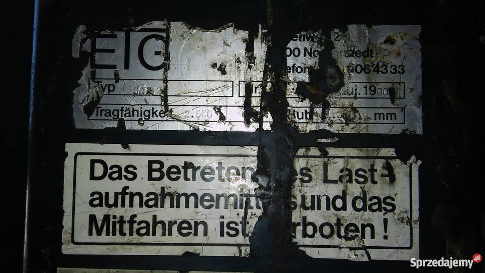 Podnośnik dwukolumnowy śrubowy sprawny Sprzęt warsztatowy Gładyszów