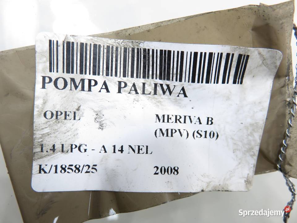POMPA PALIWA OPEL MERIVA B 14 13268622 Pompy paliwa sprzedam