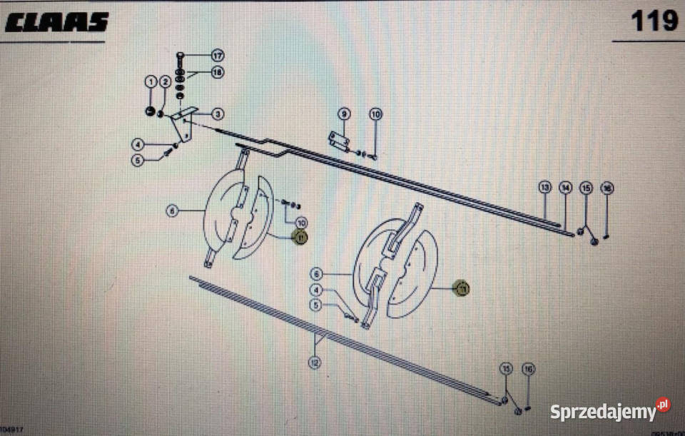 Talerz Claas Mega 370340 kat 000 609 586 2 kat