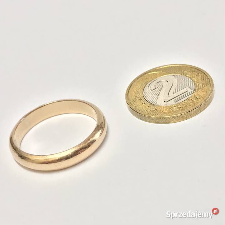 Złota OBRĄCZKA damska 14K cudowna KLASYCZNA r 19