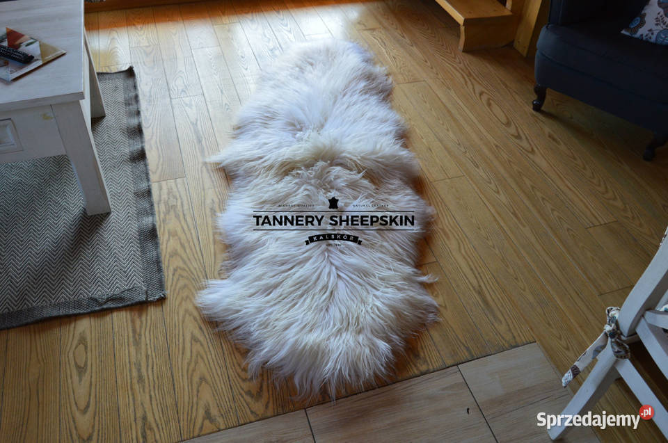 Skóra Owcza Island Biała Dywan Narzuta z Dwóch małopolskie Szaflary