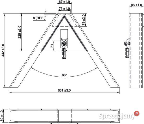 Trójkąt zaczepowy maszyna TUZ kat 0 TL150781 Kamionna