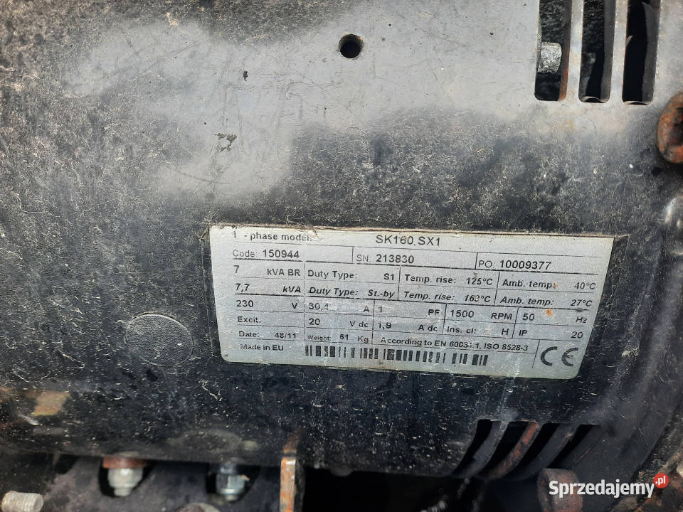 Agregat prądotwórczy JCB LT9 64 kW z wieża Pozostałe Augustów