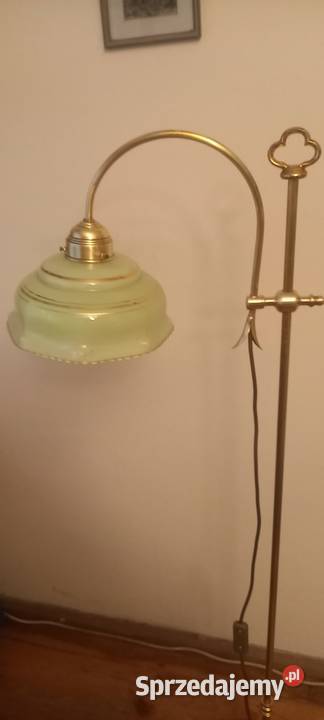 Mosiężna lampa podłogowa z ruchomym ramieniem Skierniewice sprzedam