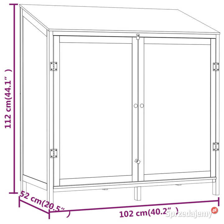 Szopa ogrodowa biała 102x52x112 lite drewno Warszawa