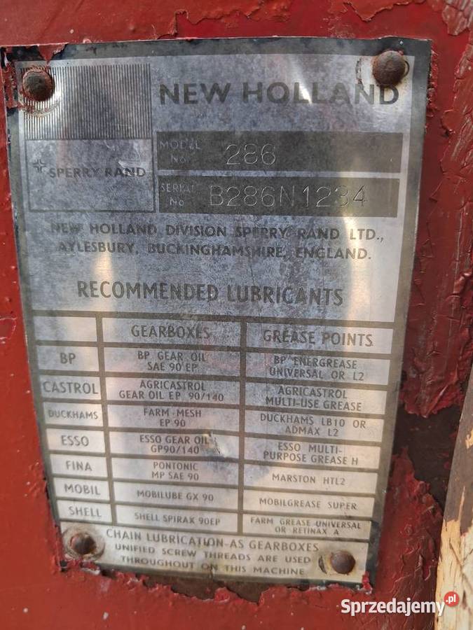 Prasa kostkujaca Holland 286 New Holland Jasło