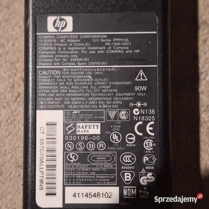 zasilacz do laptopa DELL Pozostałe sprzedam