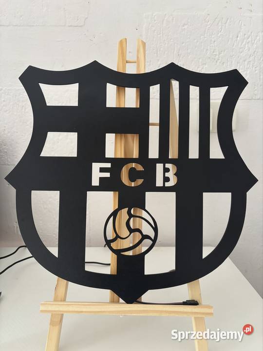 Podświetlane logo FC Barcelona dekoracja ścienna Dla Dziecka pomorskie Starogard Gdański sprzedam